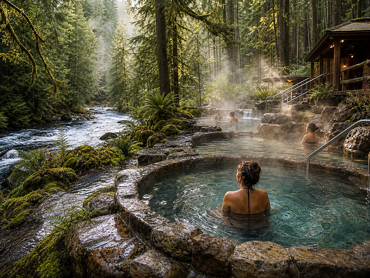 Soaking experience at Belknap Hot Springs