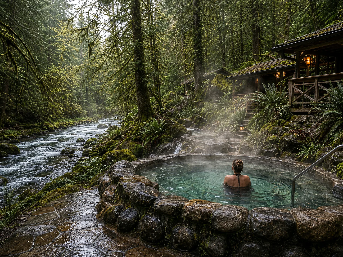 Landscape setting around Belknap Hot Springs