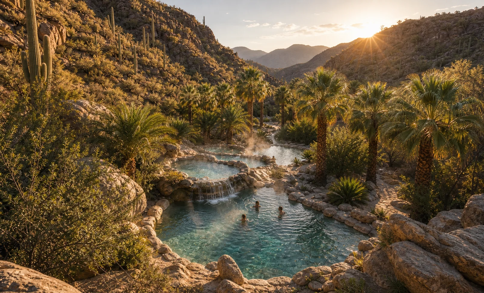 Landscape setting around Castle Hot Springs