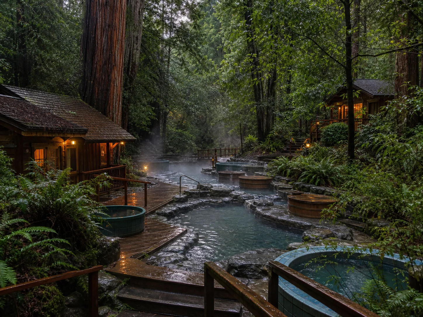 Landscape setting around Orr Hot Springs