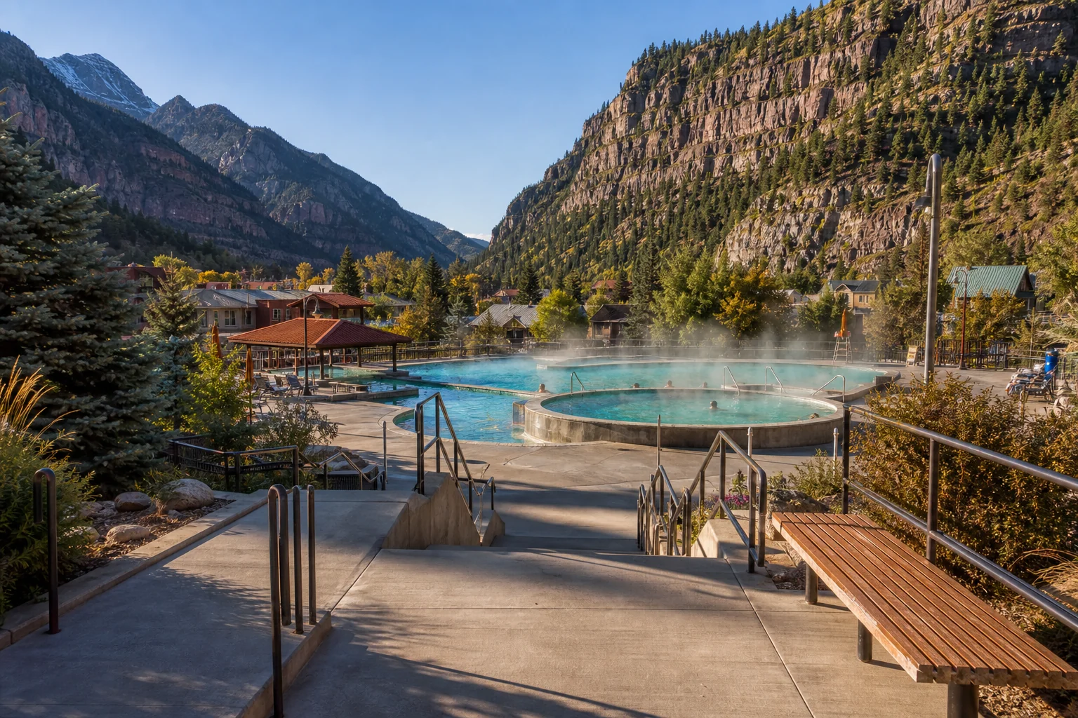 Access and setting context at Ouray Hot Springs