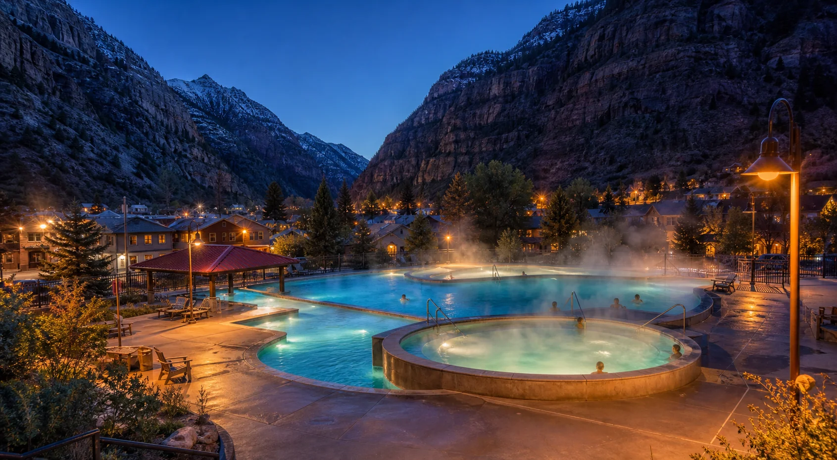 Landscape setting around Ouray Hot Springs