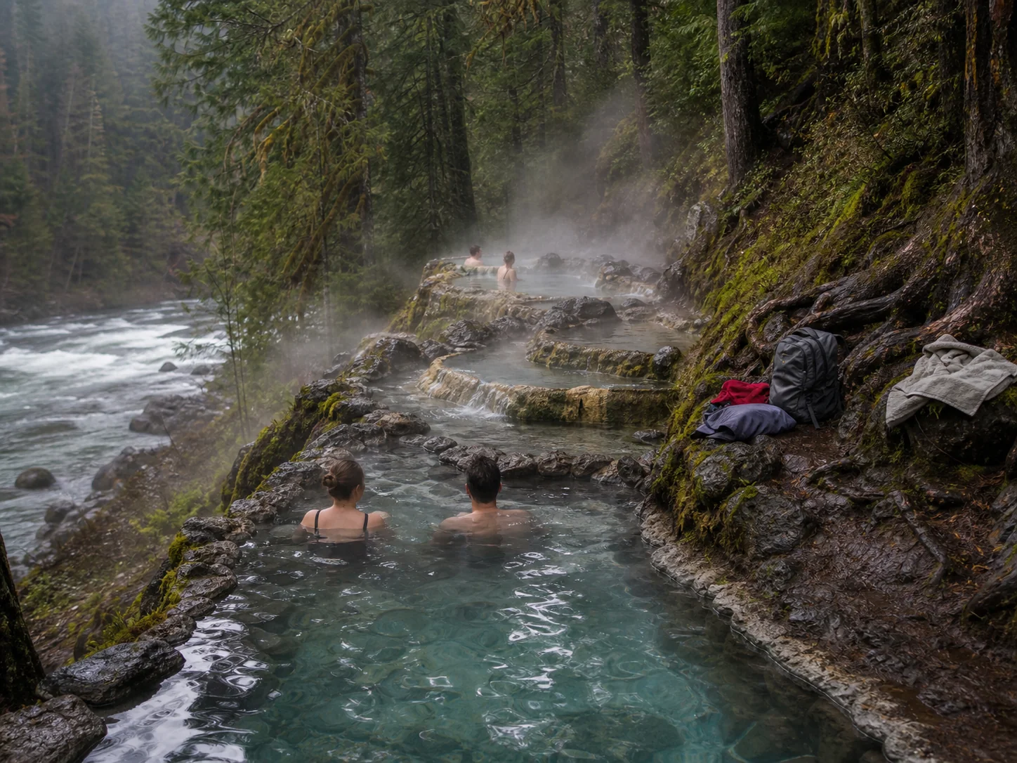 Soaking experience at Umpqua Hot Springs